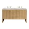 James Martin Vanities Hudson 60in Double Vanity, Light Natural Oak w/ 3 CM Eternal Jasmine Pearl Top 435-V60D-LNO-3EJP - alternate 1